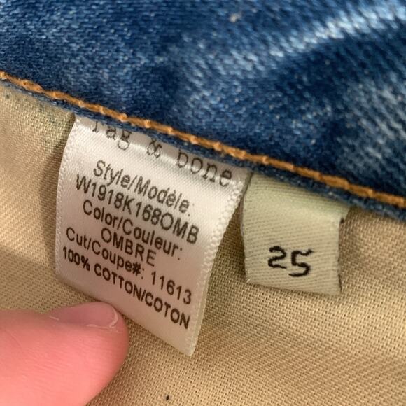 Rag & Bone Women’s Marilyn Shorts Button Fly Distressed in Ombré Size 25 - Picture 6 of 9